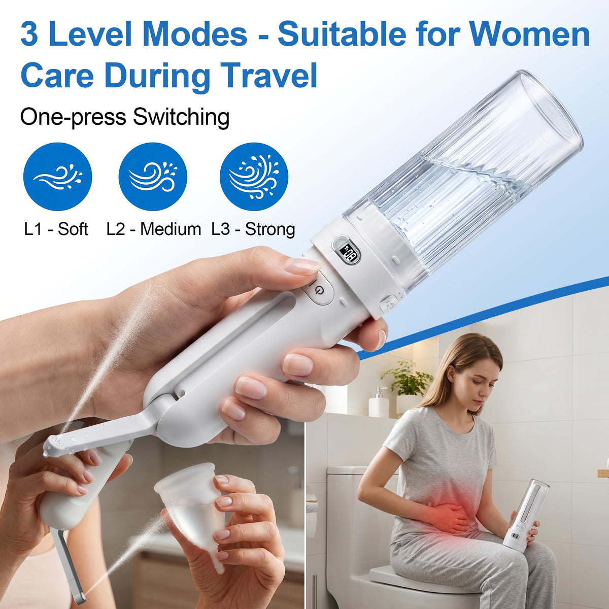 Menstrual Cleaning Tool Personal Feminine Care for Travel - WeWi HLTH Official Imagery - 7