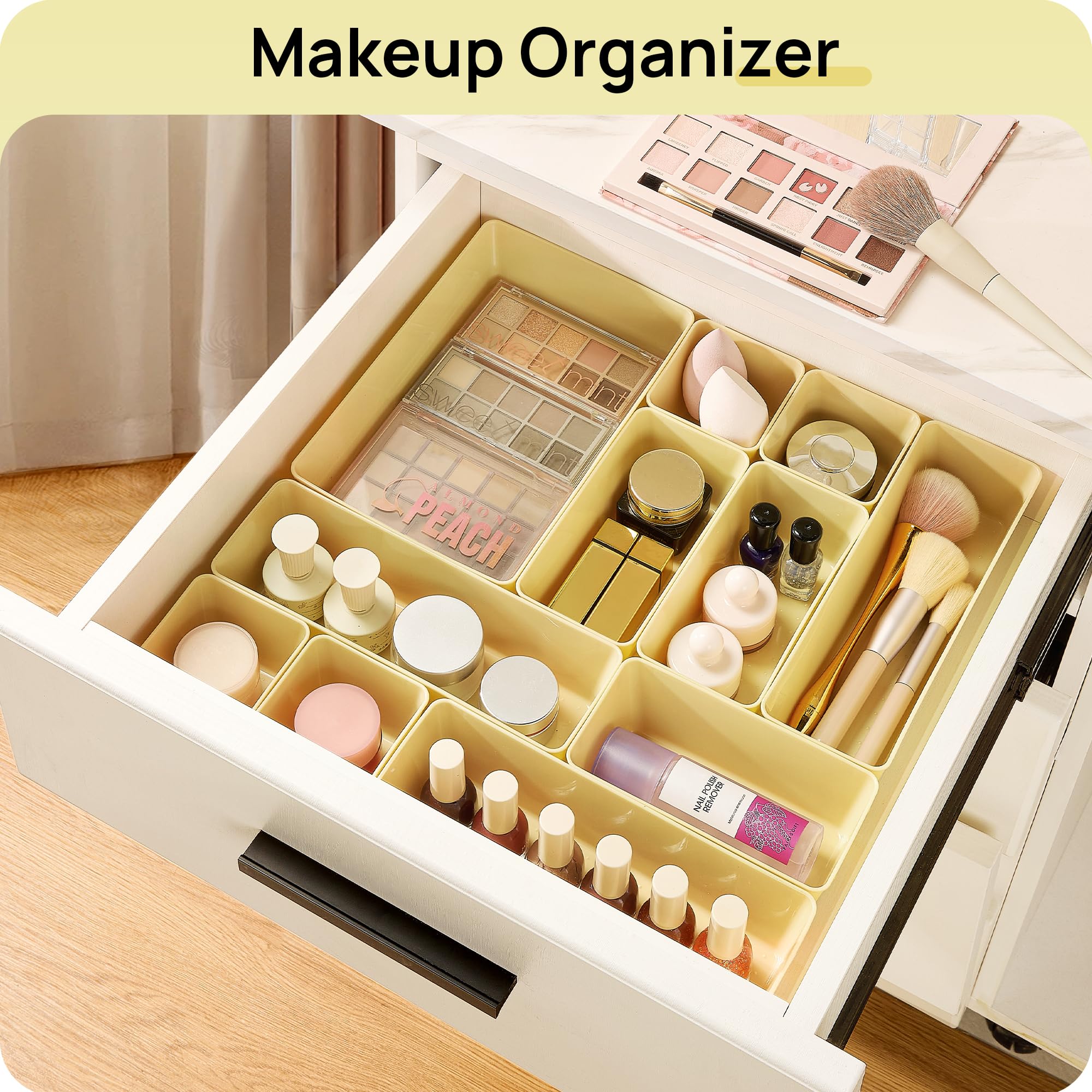 Vtopmart 25 Pack Plastic Drawer Organizers with Non-slip Rubber P - Vtopmart Official Product View 4