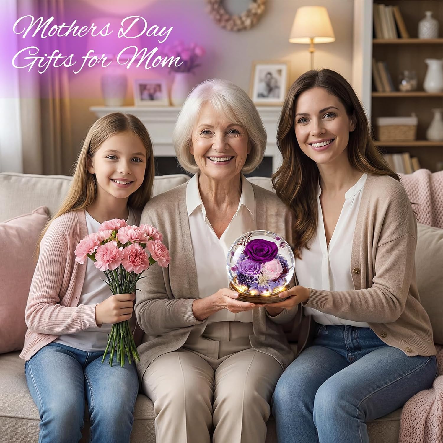 FIACO Mother's Day gift set featuring fresh flowers for delivery, ideal birthday and special occasion gifts for women and moms