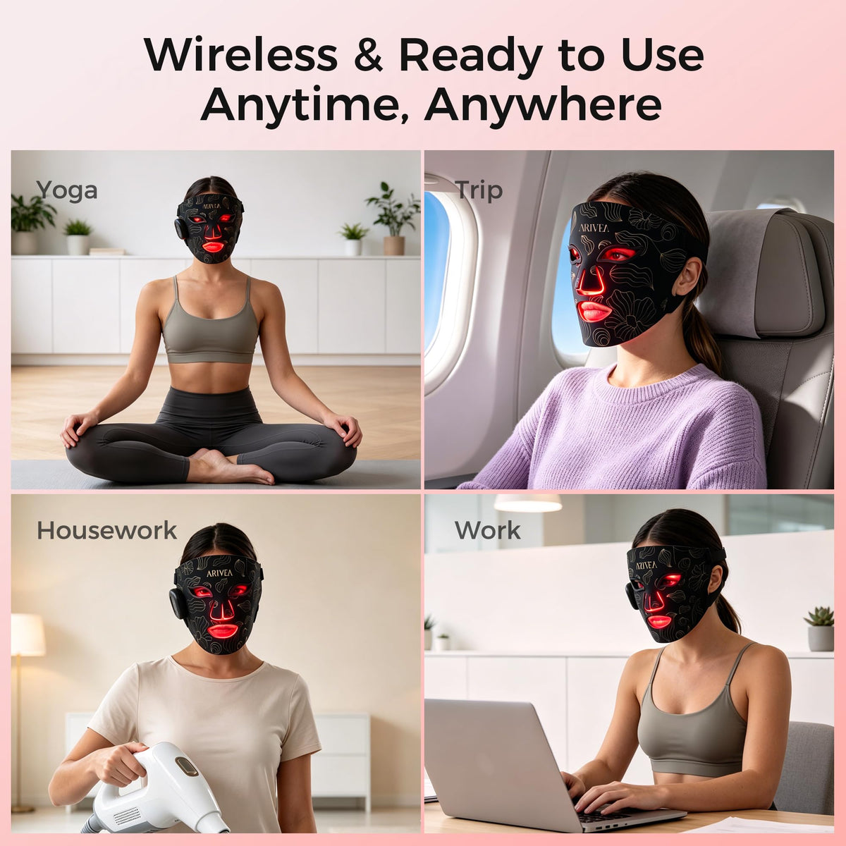 Red Light Therapy for Face 850NM NIR Infrared Red Blue LED 3 - ARIVEA Official Imagery - 8