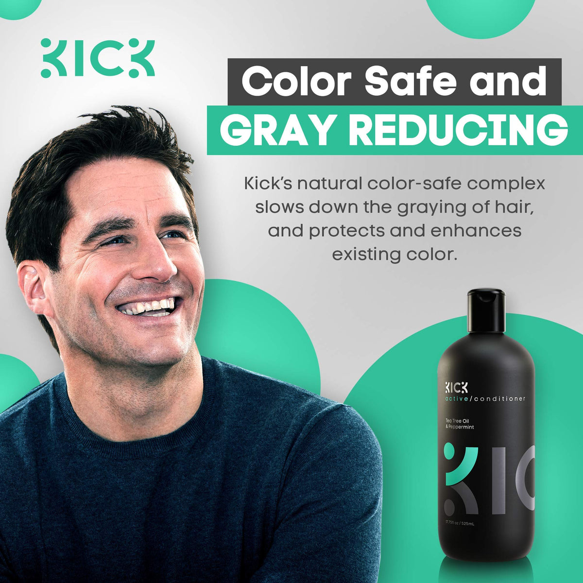 Mens Conditioner Tea Tree and Peppermint - Kick Official Imagery - 5