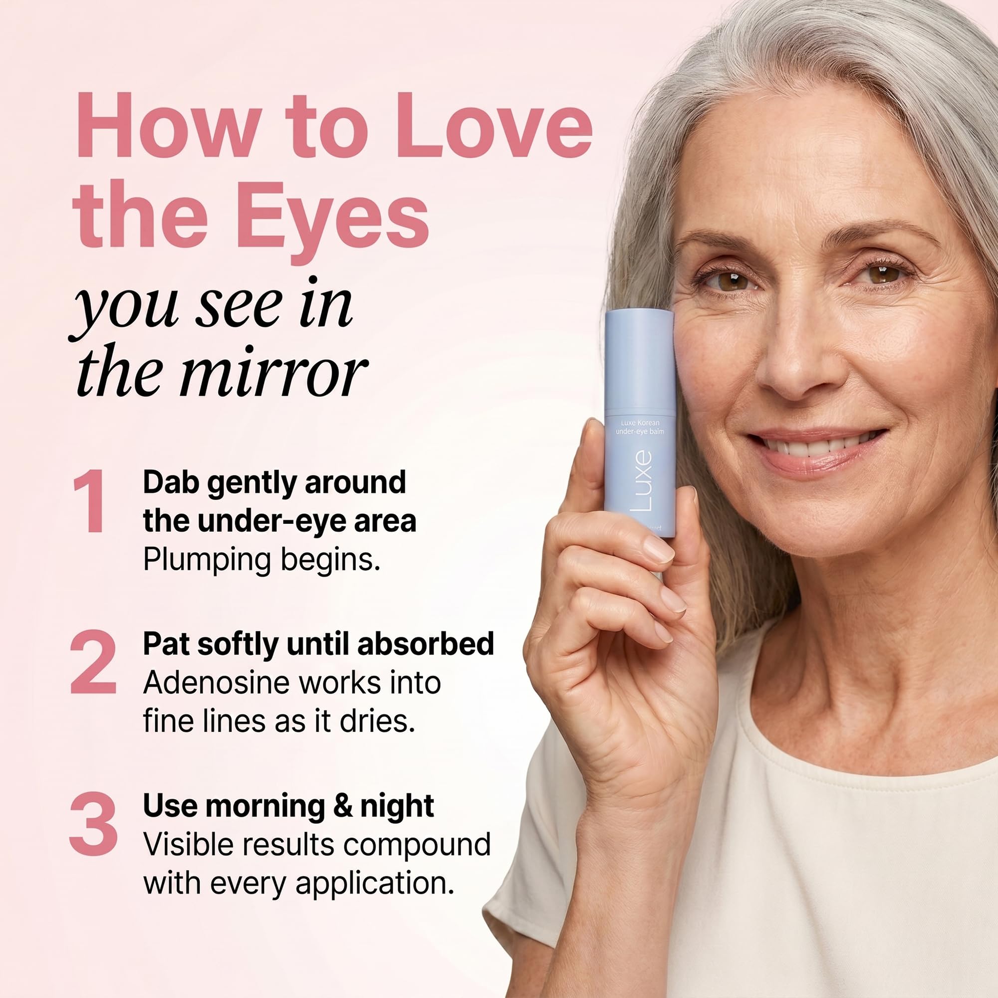 Luxe Cosmetics Luxe Korean Under Eye Balm – Lift & Firm 3 - 1 Multi Balm Stick - Luxe Cosmetics Official Product View 3