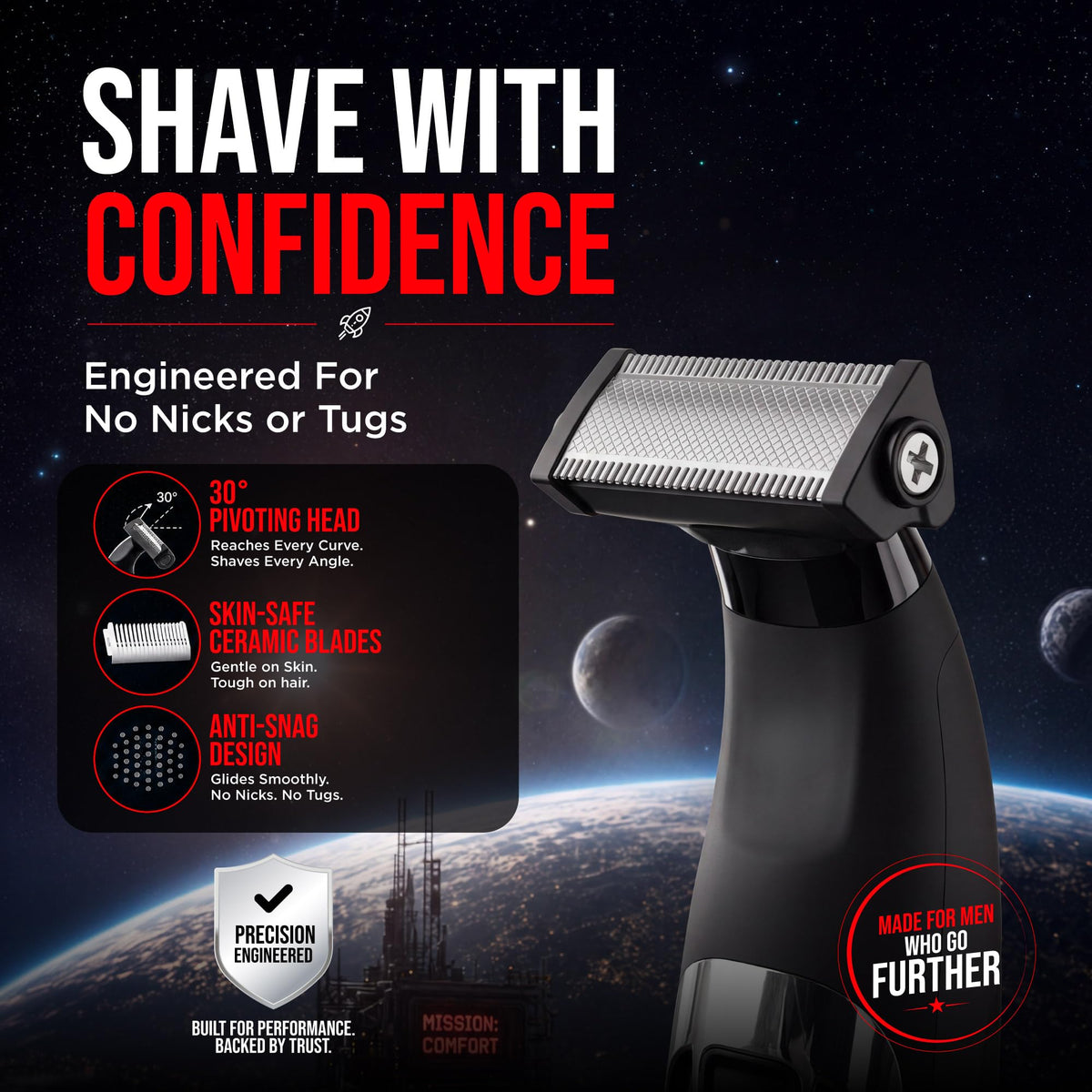 HAPPY NUTS The Ballber Pro Electric Groin Body Hair Trimmer - HAPPY NUTS Official Imagery - 3