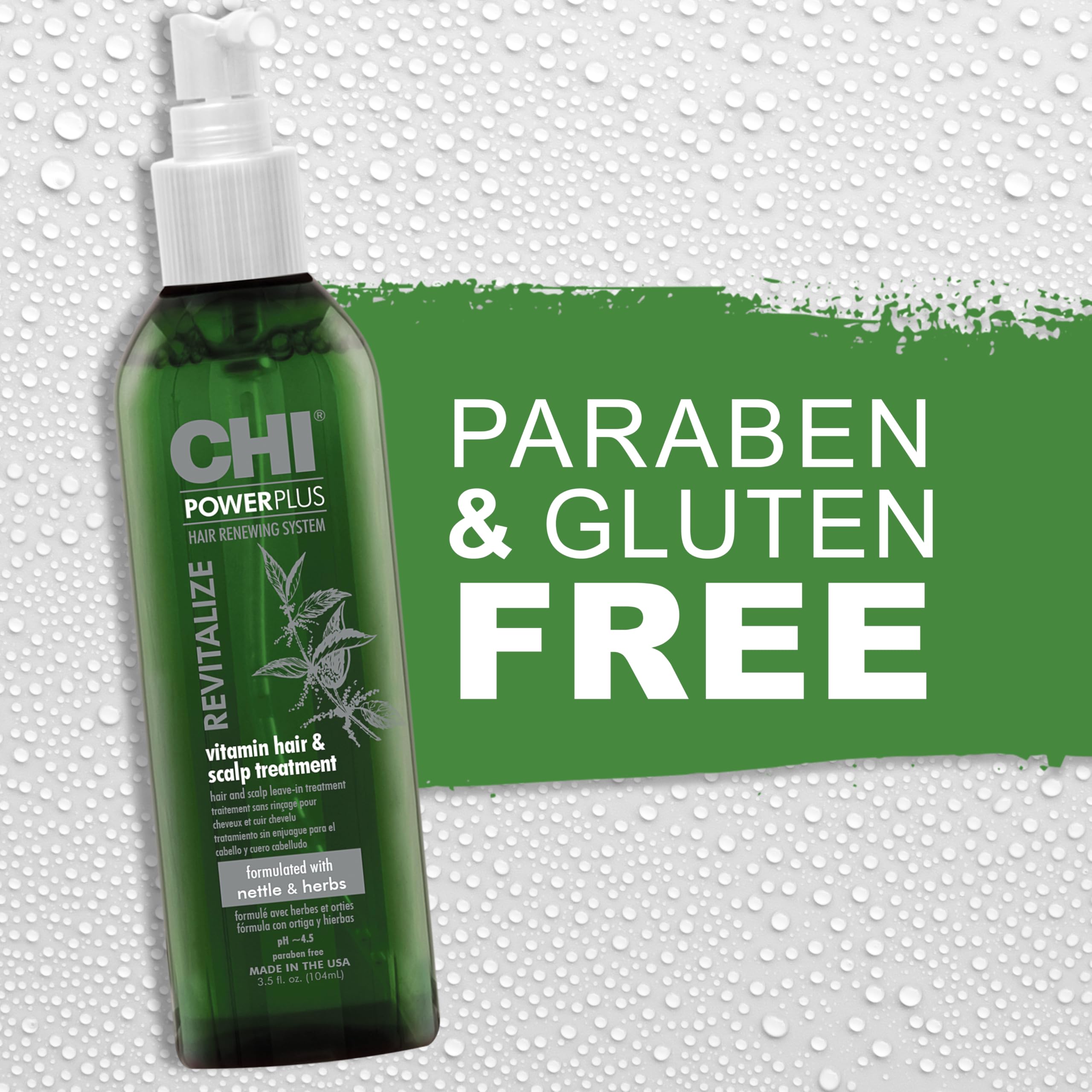 CHI PowerPlus Revitalizing Hair Treatment, Relieves Tightness & Dryness, Made With Botanicals & Vitamins to Nourish, Balance & Stimulate Scalp, 3 Oz