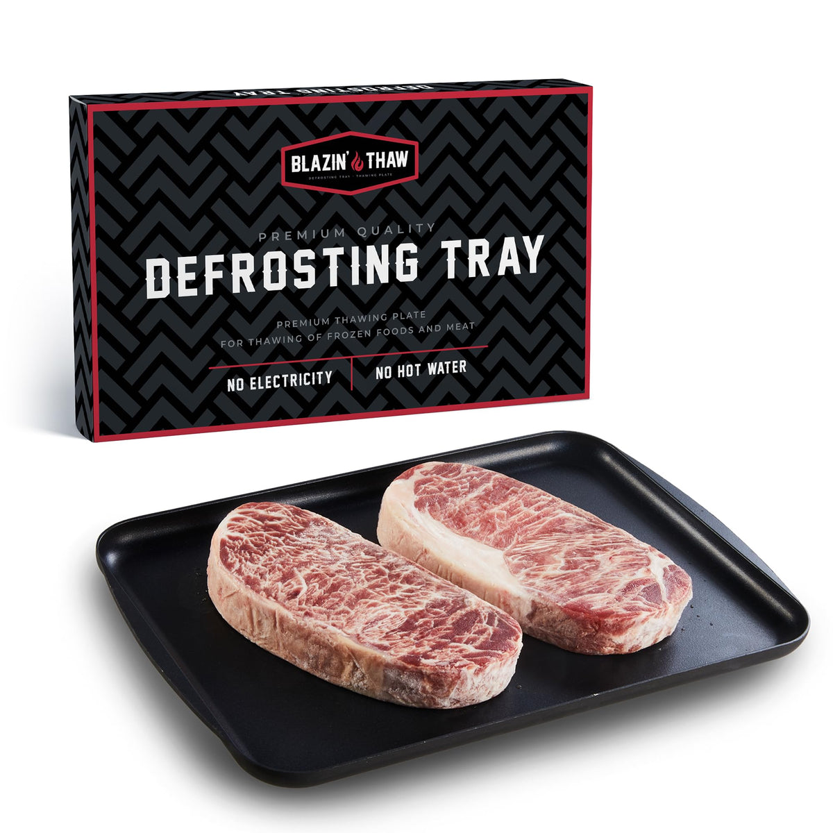 BLAZIN THAW Defrosting Tray for Frozen Meat - BLAZIN' THAW Official Imagery - 1