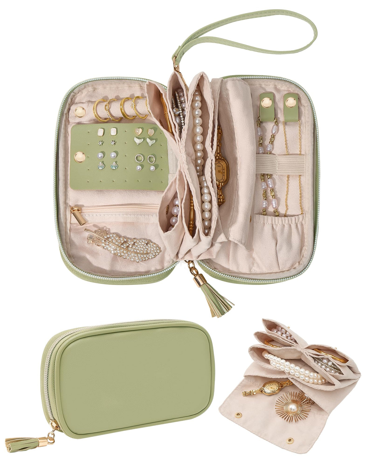 Lolalet Travel Jewelry Pouch Flat Soft Carry on Case - Lolalet Official Imagery - 1