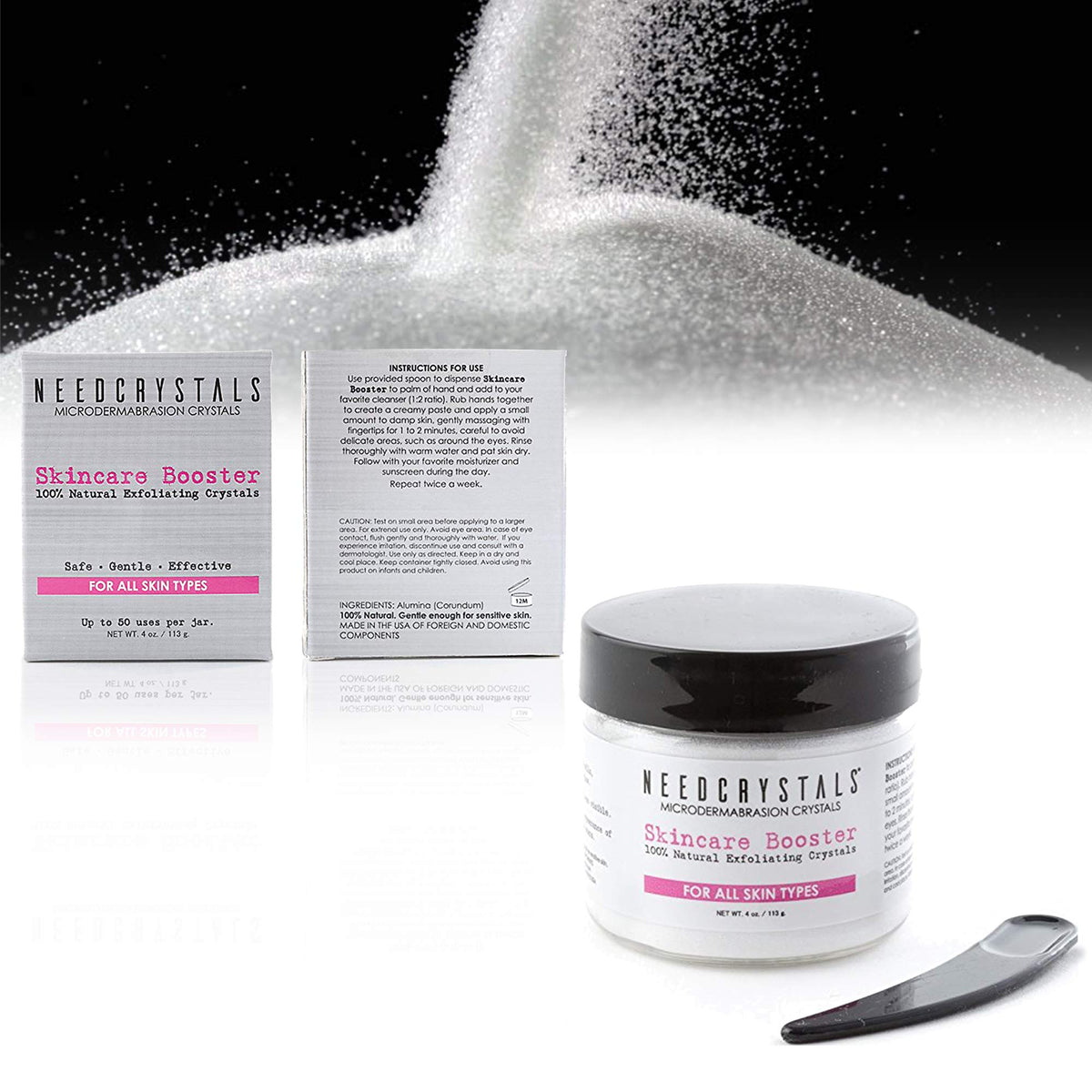 Microdermabrasion Crystals 4 oz - NeedCrystals Official Imagery - 3