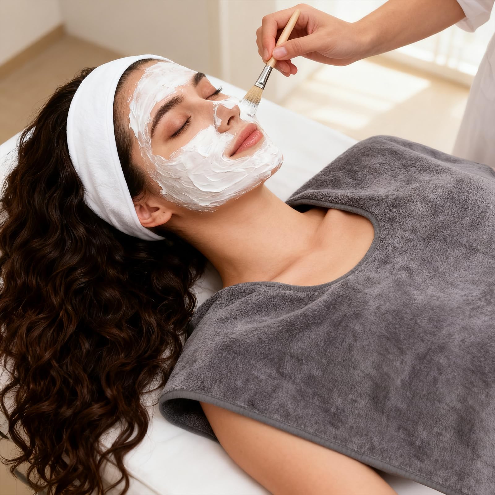 6 Pack Microfiber Face Towels, U-Shaped Spa Towels for - DEAYOU