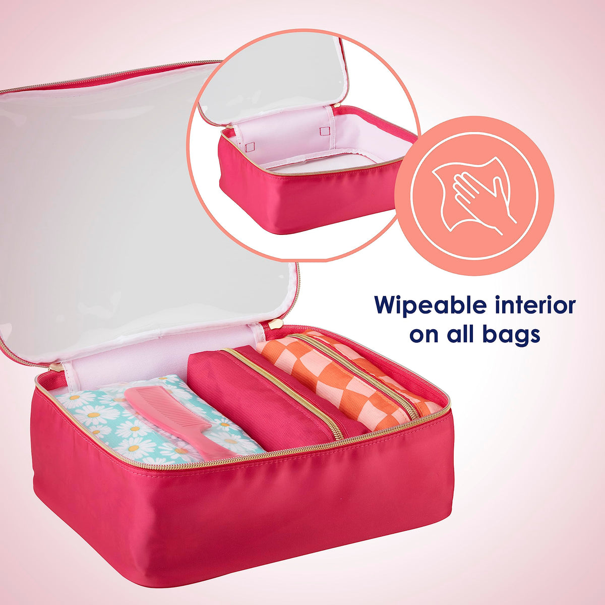 Conair 5 Piece Toiletry and Cosmetic Bag Set Under 30 - Conair Official Imagery - 5