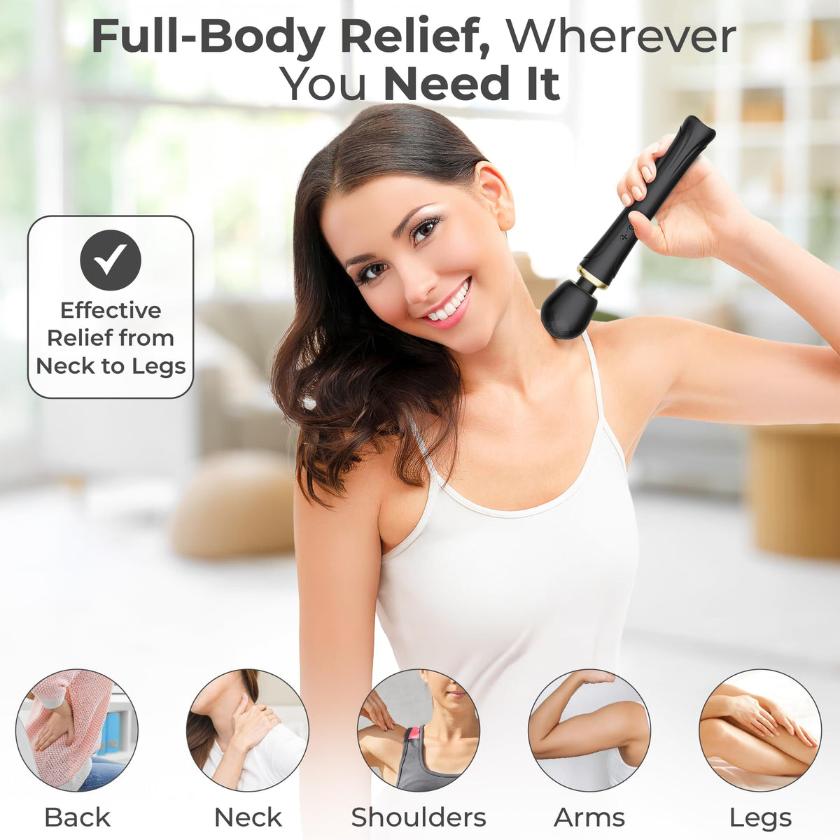 Handheld Cordless Personal Wand Massager - LIMENEST Official Imagery - 4