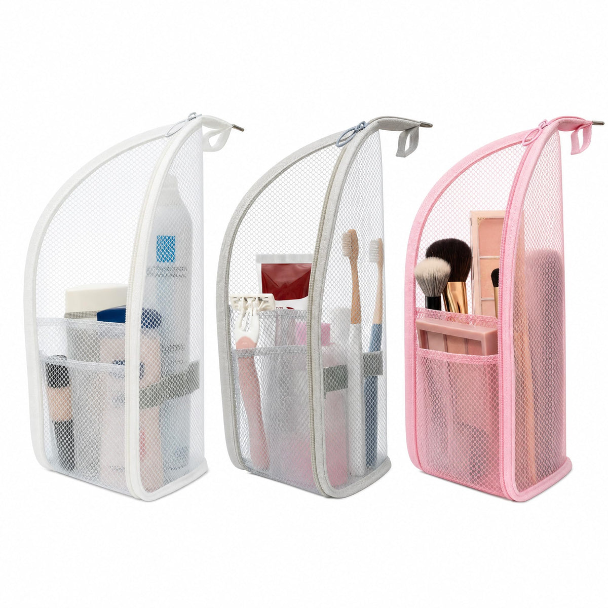 Standing Toiletry Bag larger Portable Foldable Hanging - ROVLET Official Imagery - 1