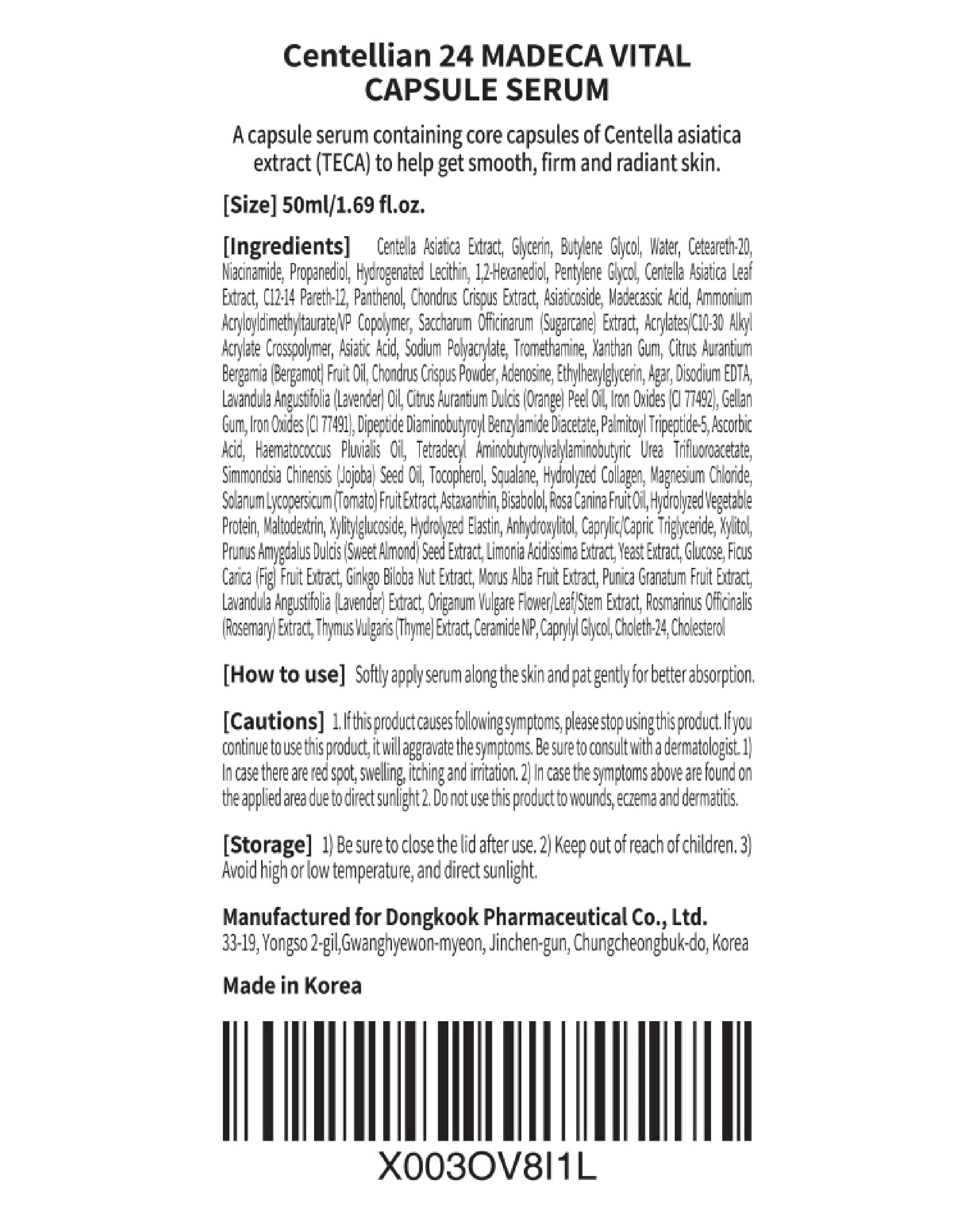 CENTELLIAN 24 Madeca Vital Capsule Serum - Hydrating Ampoule - CENTELLIAN 24 Official Product View 9