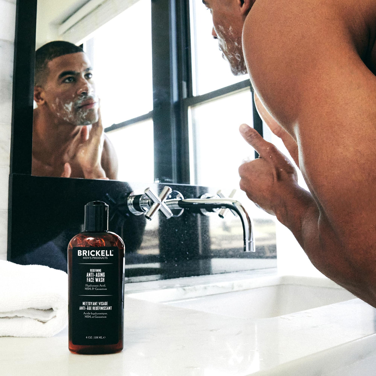 Brickell Men s Redefining Anti Aging Face Wash For Men - Brickell Men's Products Official Imagery - 4