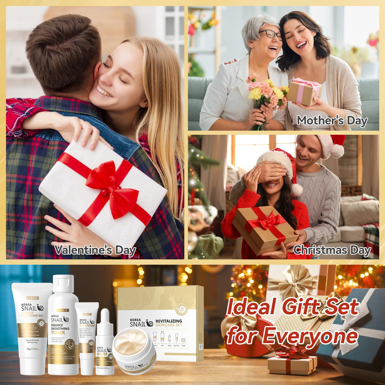 Skin Care Set, Face Snail Revitalizing Skin Care Sets &amp; - Onkessy