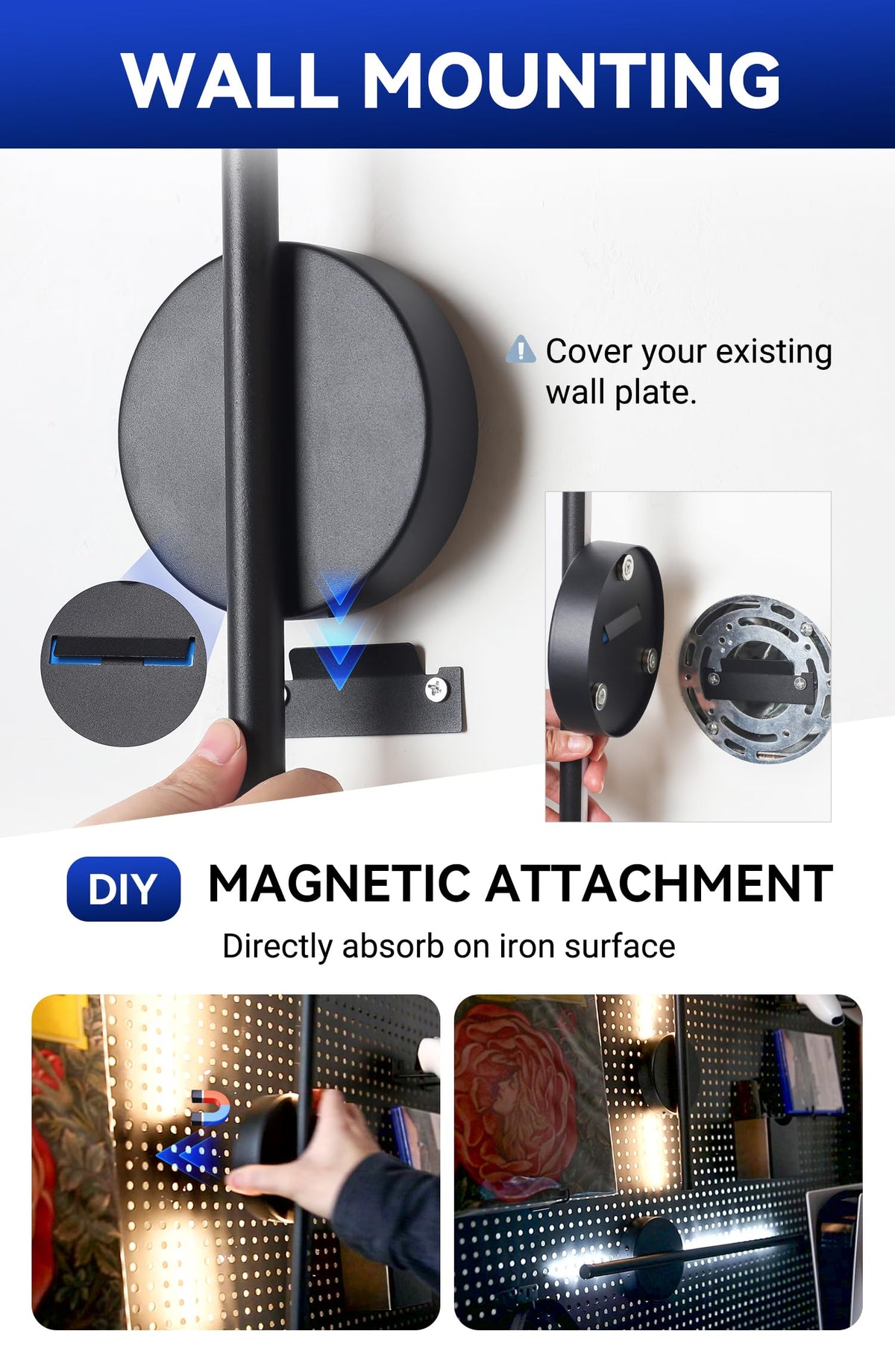 Battery Operated Wall Sconces Set of Two Rechargeable - WAMBLZ Official Imagery - 6
