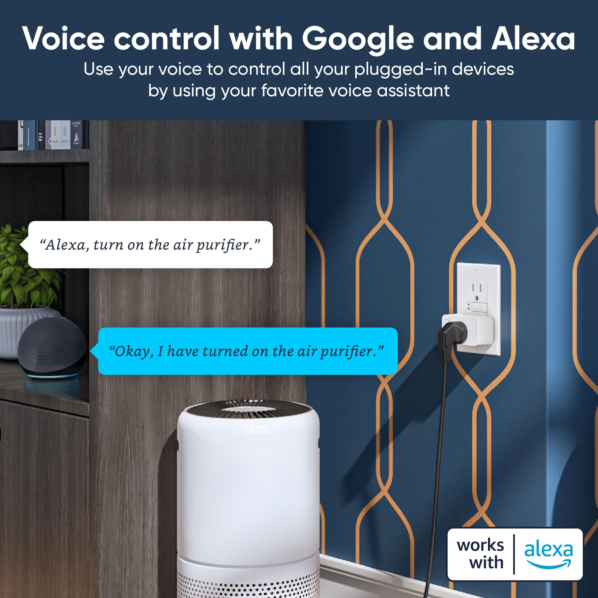 Wyze Plug 2 4GHz WiFi Smart Plug Works with Alexa Google - WYZE Official Imagery - 6