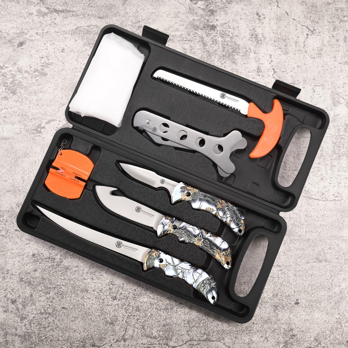 KNINE OUTDOORS Hunting Deer Knife Set Field Dressing Kit - KNINE OUTDOORS Official Imagery - 3