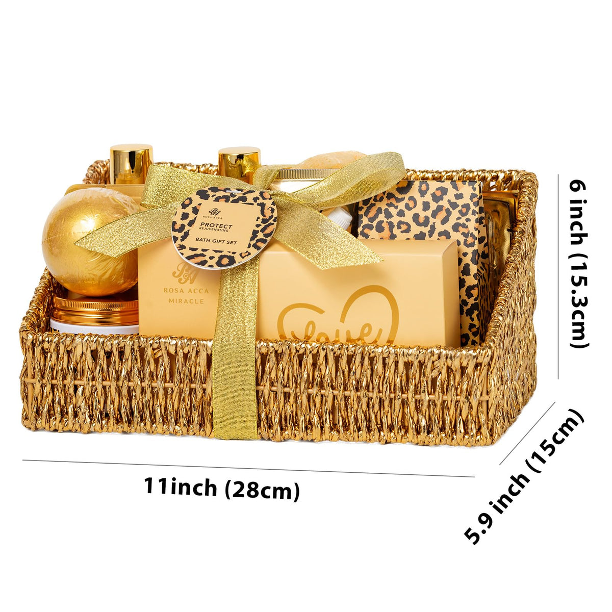 Gifts for Women 32 Pcs Honey Almond Bath Body Gift Basket - RA ROSA ACCA Official Imagery - 6