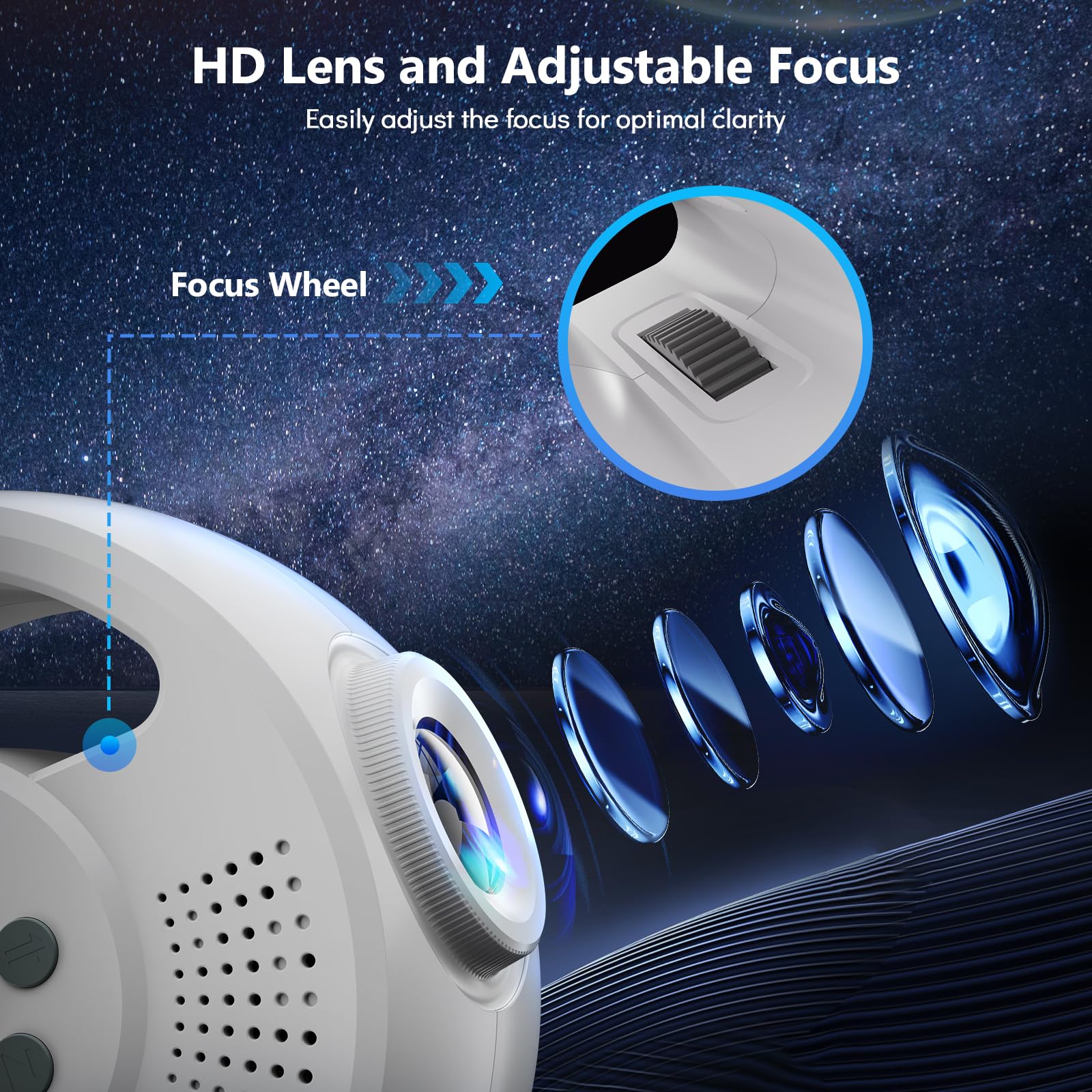 Rossetta 3D Galaxy Projector, 60 Scenes Star Light Projector for by Rossetta - Angle View 5