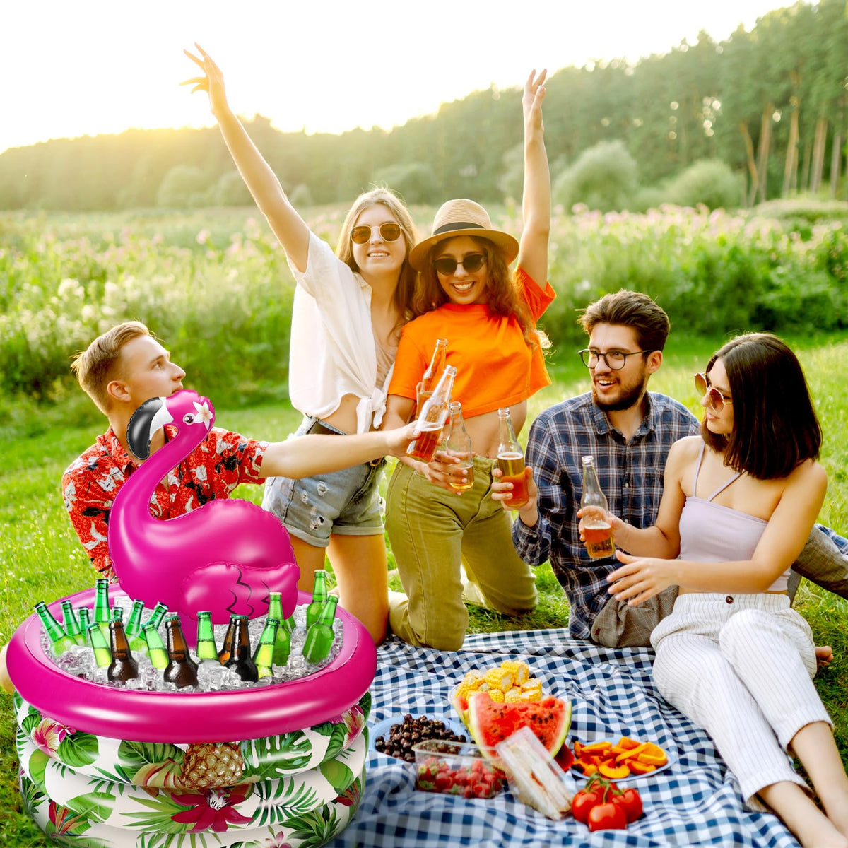 Bencailor Summer Flamingo Party Decoration Inflatable Blow - Bencailor Official Imagery - 5