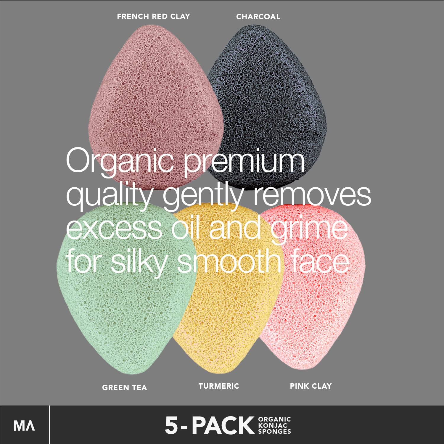Minamul Konjac Exfoliating Organic Facial Sponge Set - Gentle Daily face Scrub - MINAMUL Official Product View 3