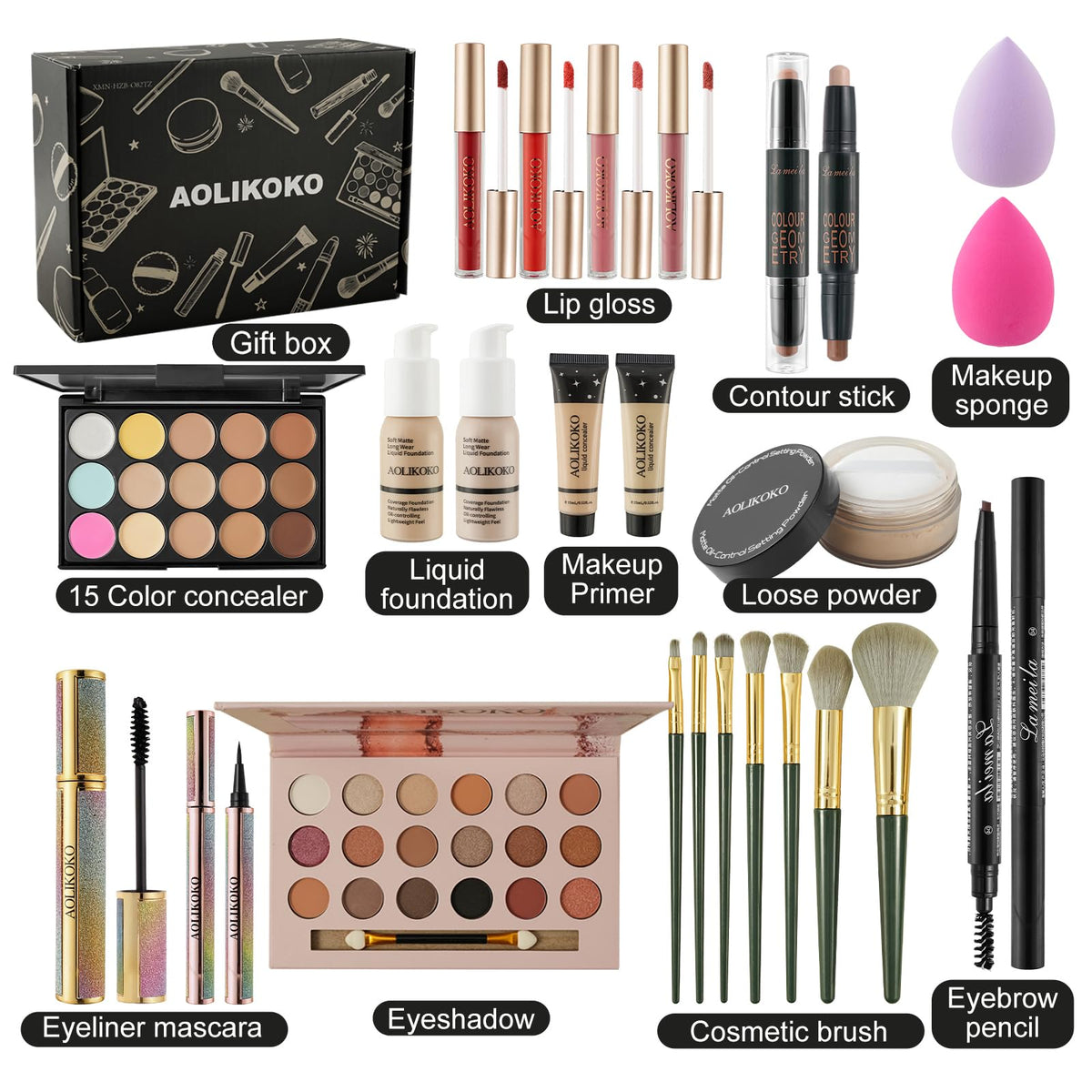 All in One Makeup Kit for Women Full Kit Makeup Set for - AOLIKOKO Official Imagery - 3