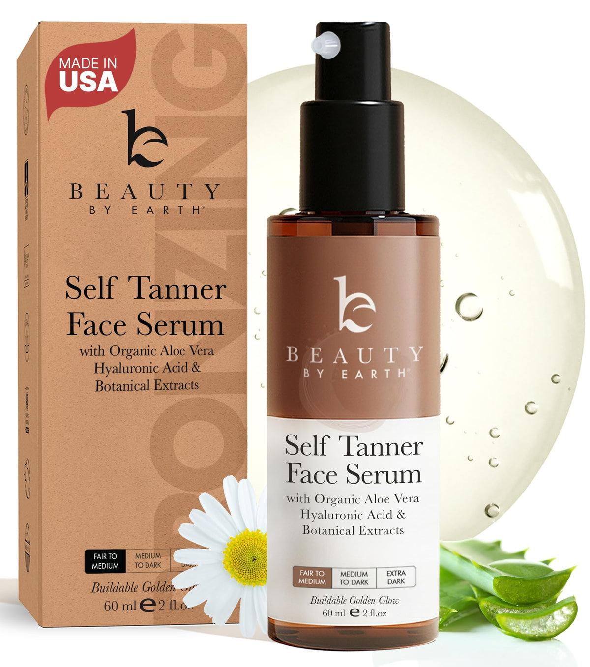 Face Tanner Serum - Beauty by Earth Official Product Imagery - 2