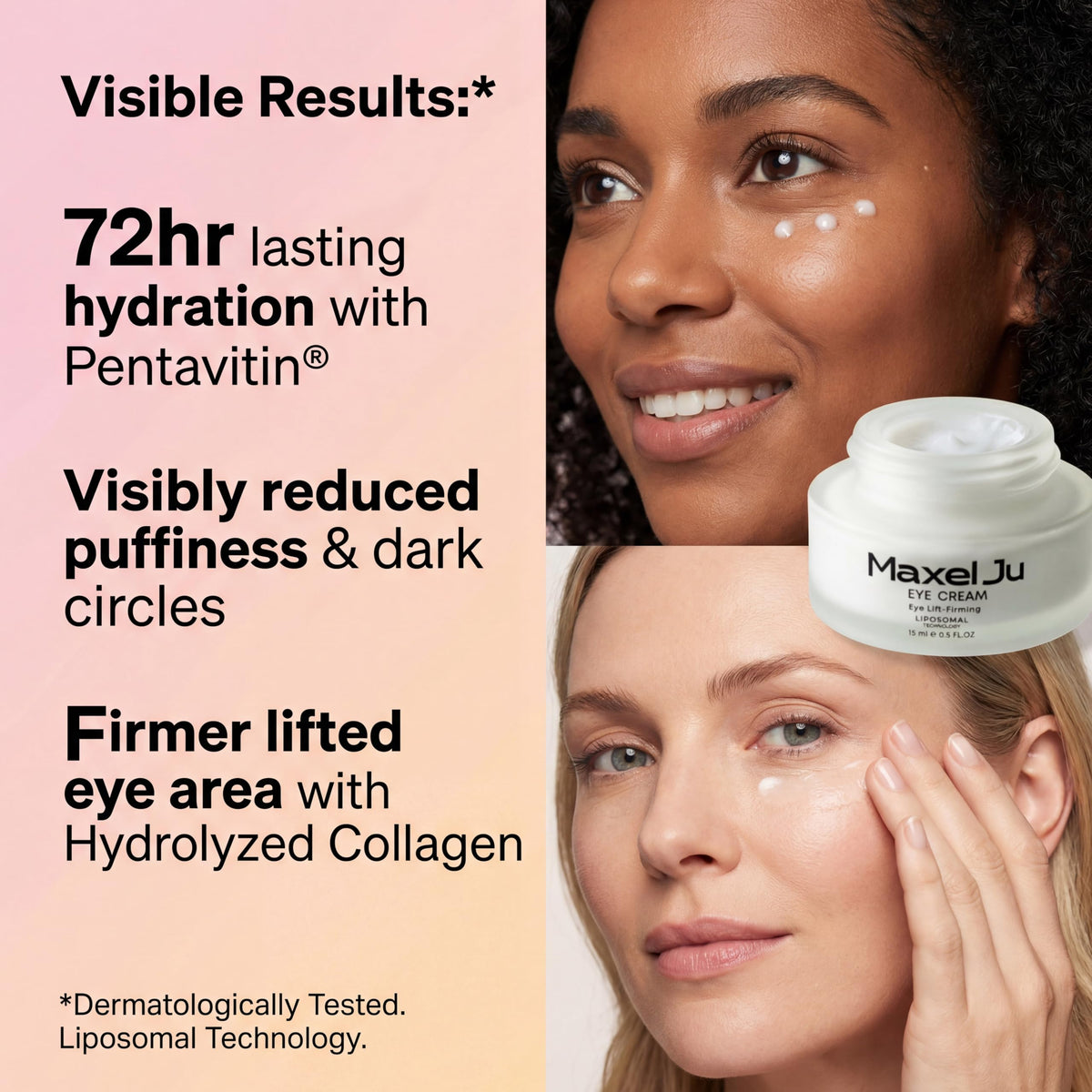 MAXEL JU Caffeine Eye Cream for Dark Circles Puffiness with - MJ MAXEL JU Official Imagery - 6