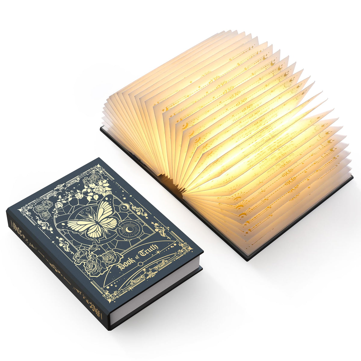 Folding Truth Book Lamp Book Lover Gift Bookshelf Light - ZBOLE Official Imagery - 2