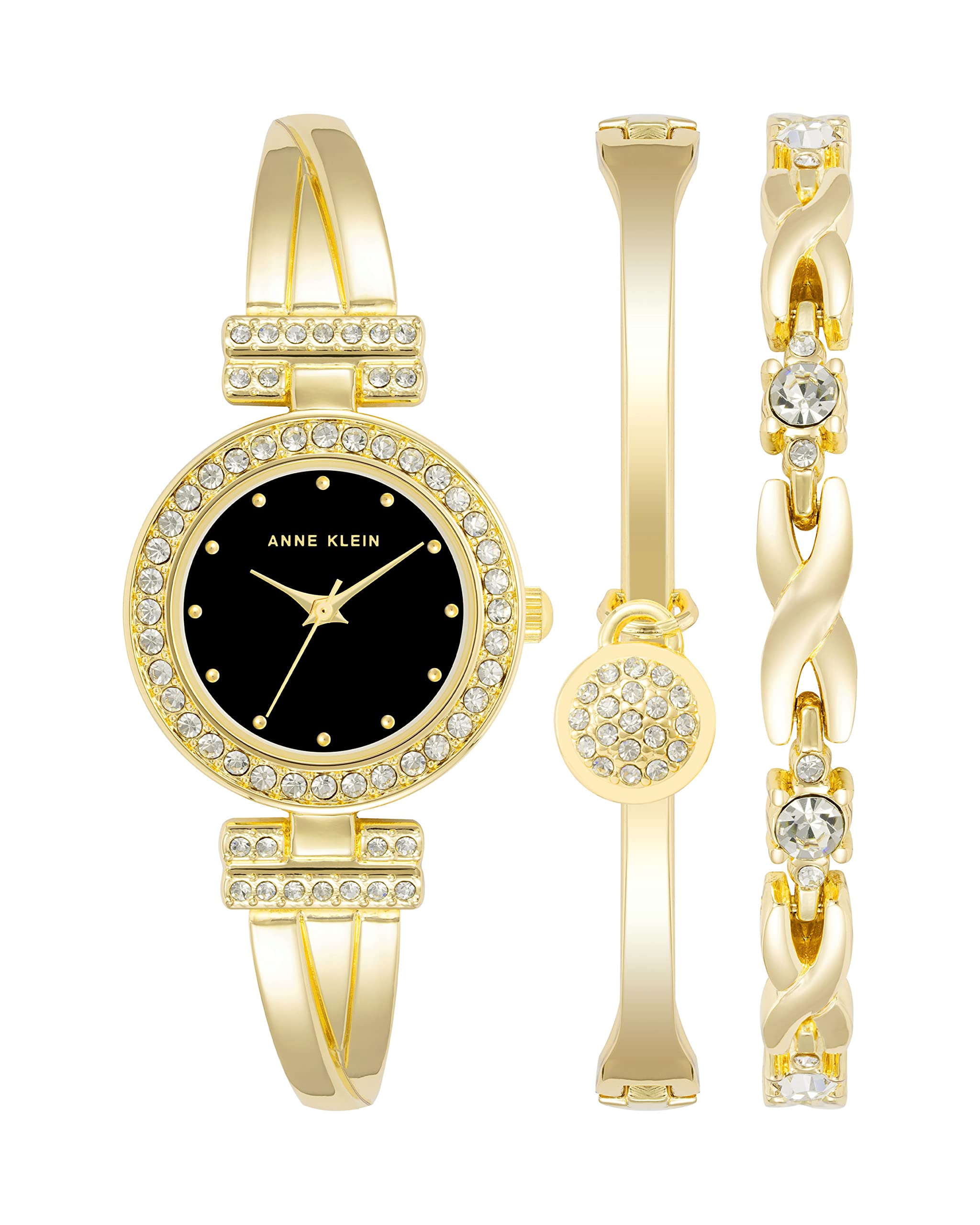 Anne Klein Women's Premium Crystal Accented Bangle Watch and Bracelet - View 7