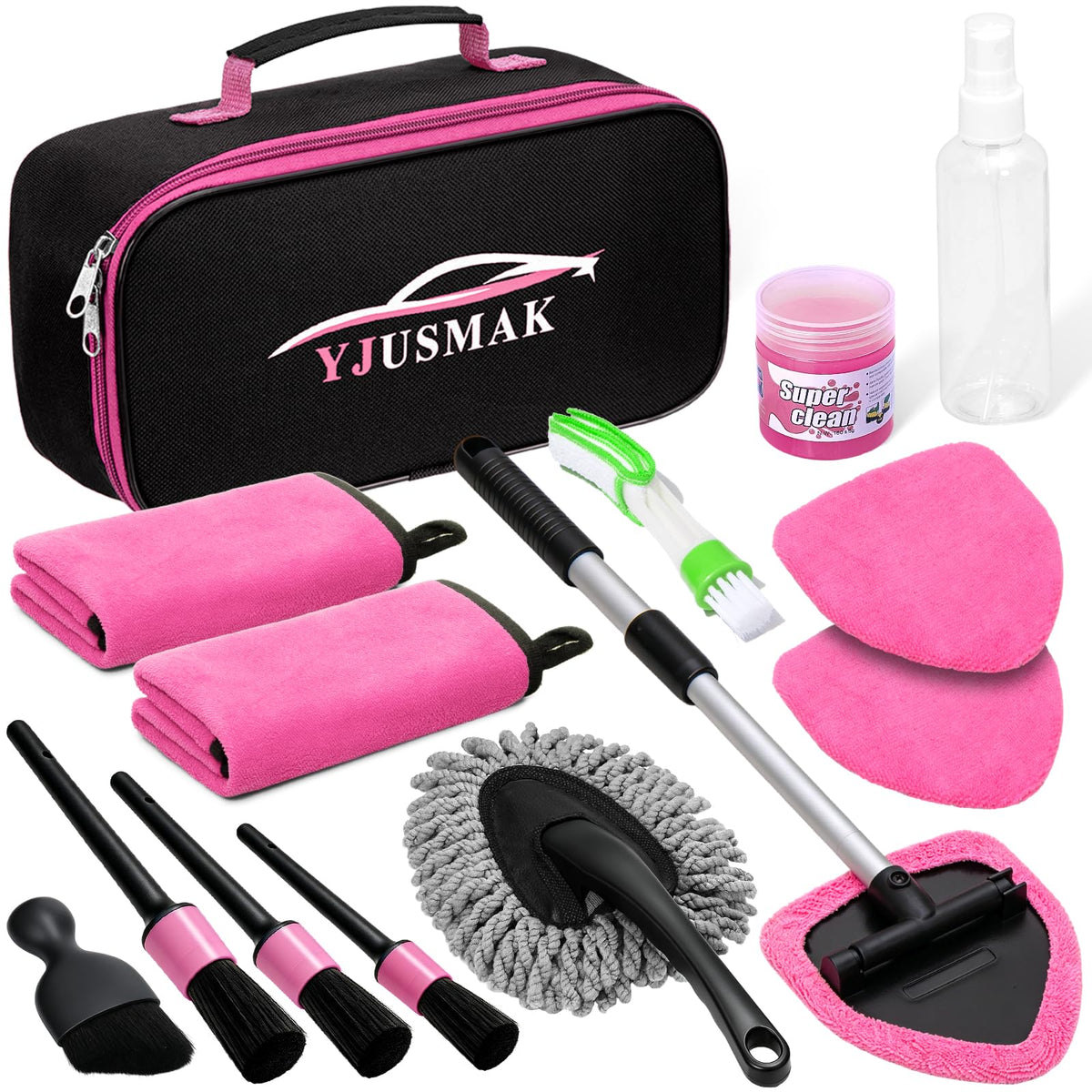 Windshield Cleaning Tool 13PCS Car Detailing Kit Interior - YJUSMAK Official Imagery - 1