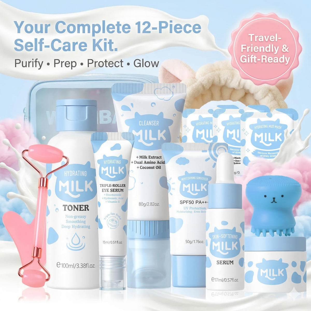 Milk Skin Care For Kids Birthdays Gift Set - MrCuvaryas Official Imagery - 3
