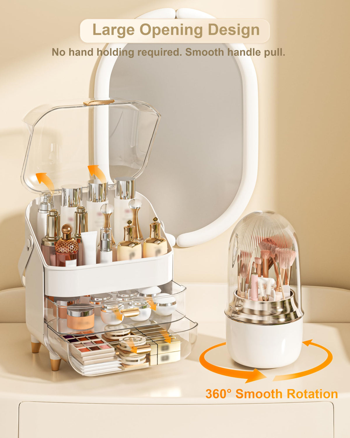 Makeup Organizer Countertop Skincare Holder Bathroom Counter - Anylady Official Imagery - 6