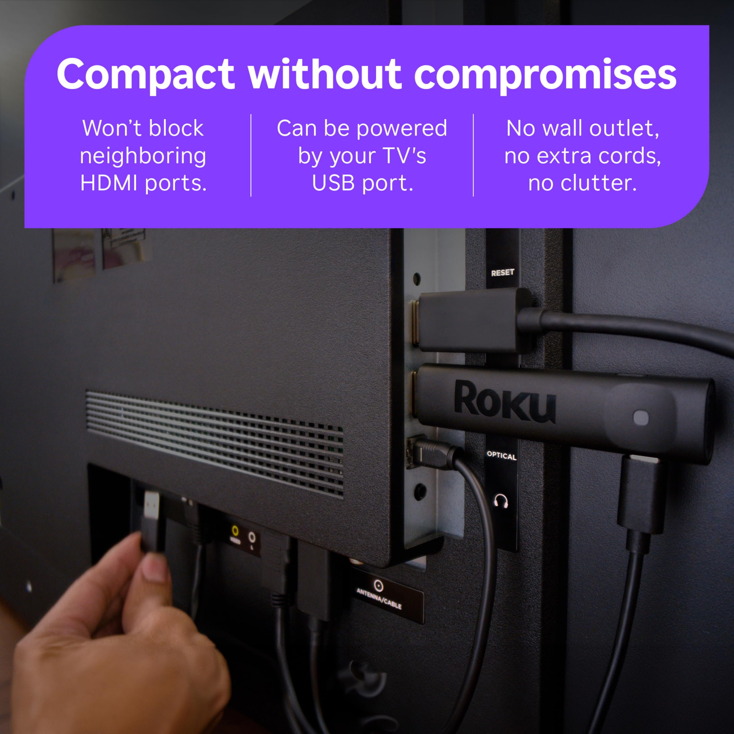 Roku Streaming Stick Plus | 4K HDR10+ Voice Remote