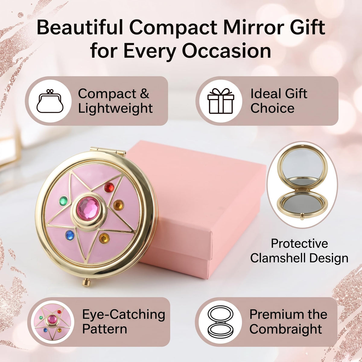 Anime Star Makeup Mirror Cute Japanese Style Portable - Saluaqui Official Imagery - 7