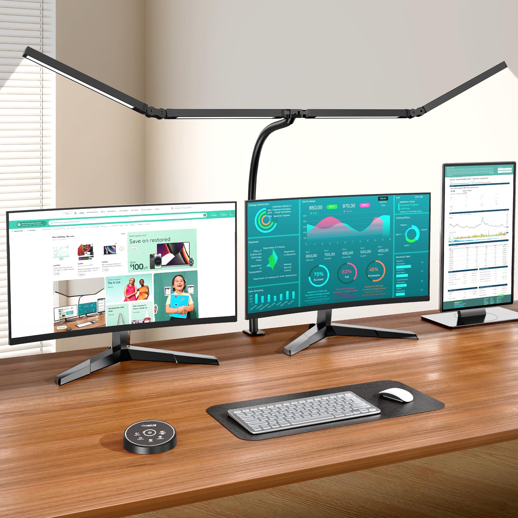 Pzloz Led Desk Lamp with Clamp: Architect Desk Lamp for Home Office, Eye Caring - Pzloz Official Product View 9