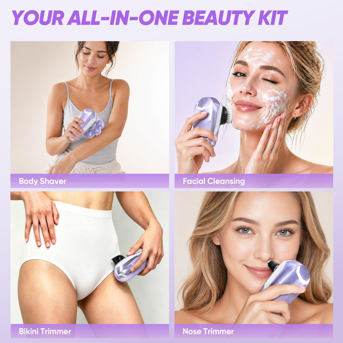 Electric Shaver for Women Electric Razor with 7D Magnetic - umither Official Imagery - 6