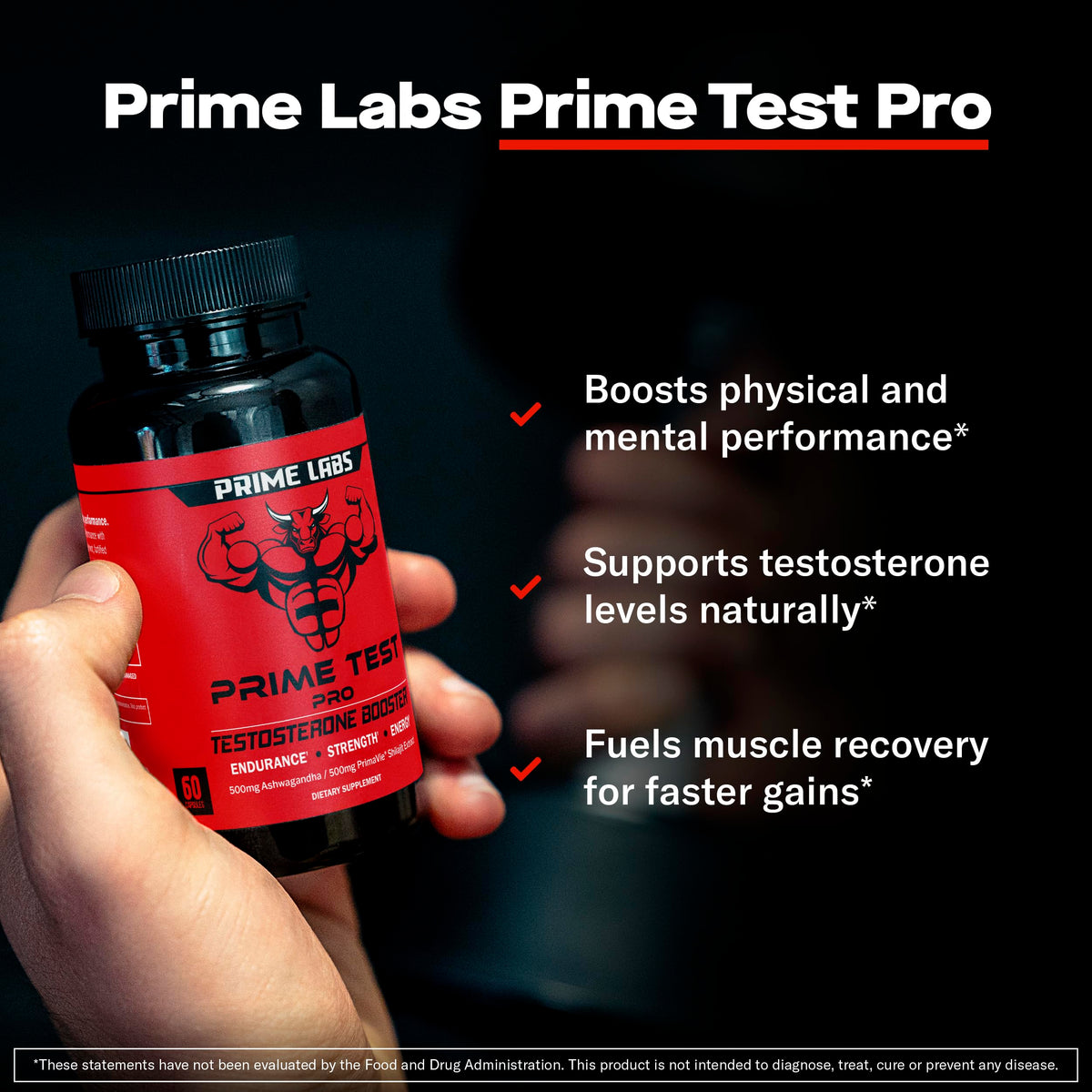 Prime Labs Prime Test Pro Testosterone Booster for Men with - Prime Labs Official Imagery - 3