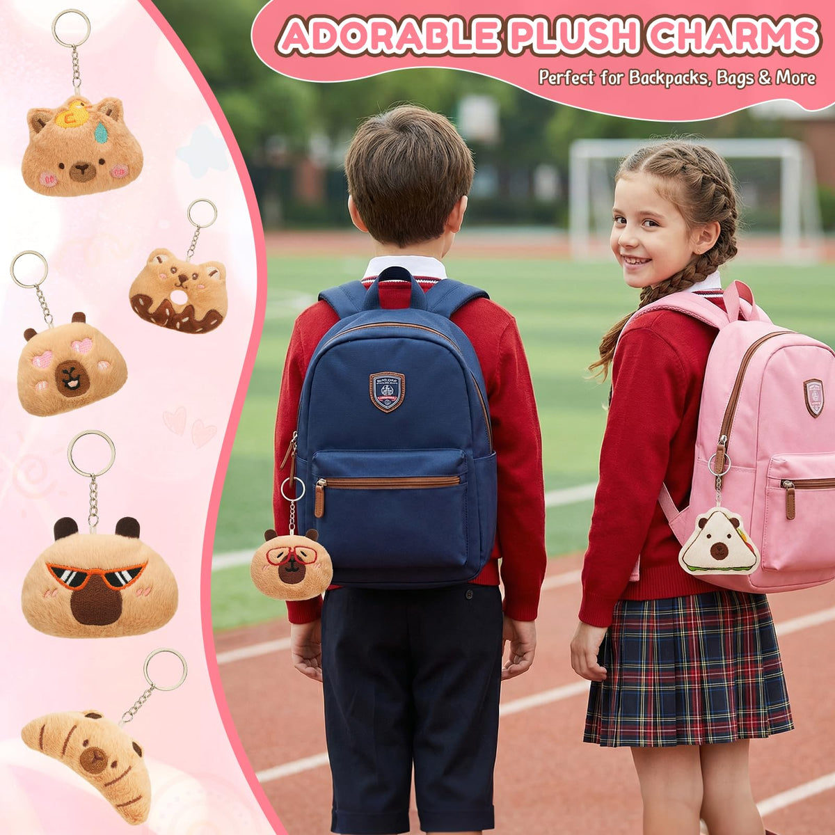 WYZOID 24PCS Kids Plush Keychains Bulk Mini Stuffed Animal - WYZOID Official Imagery - 7