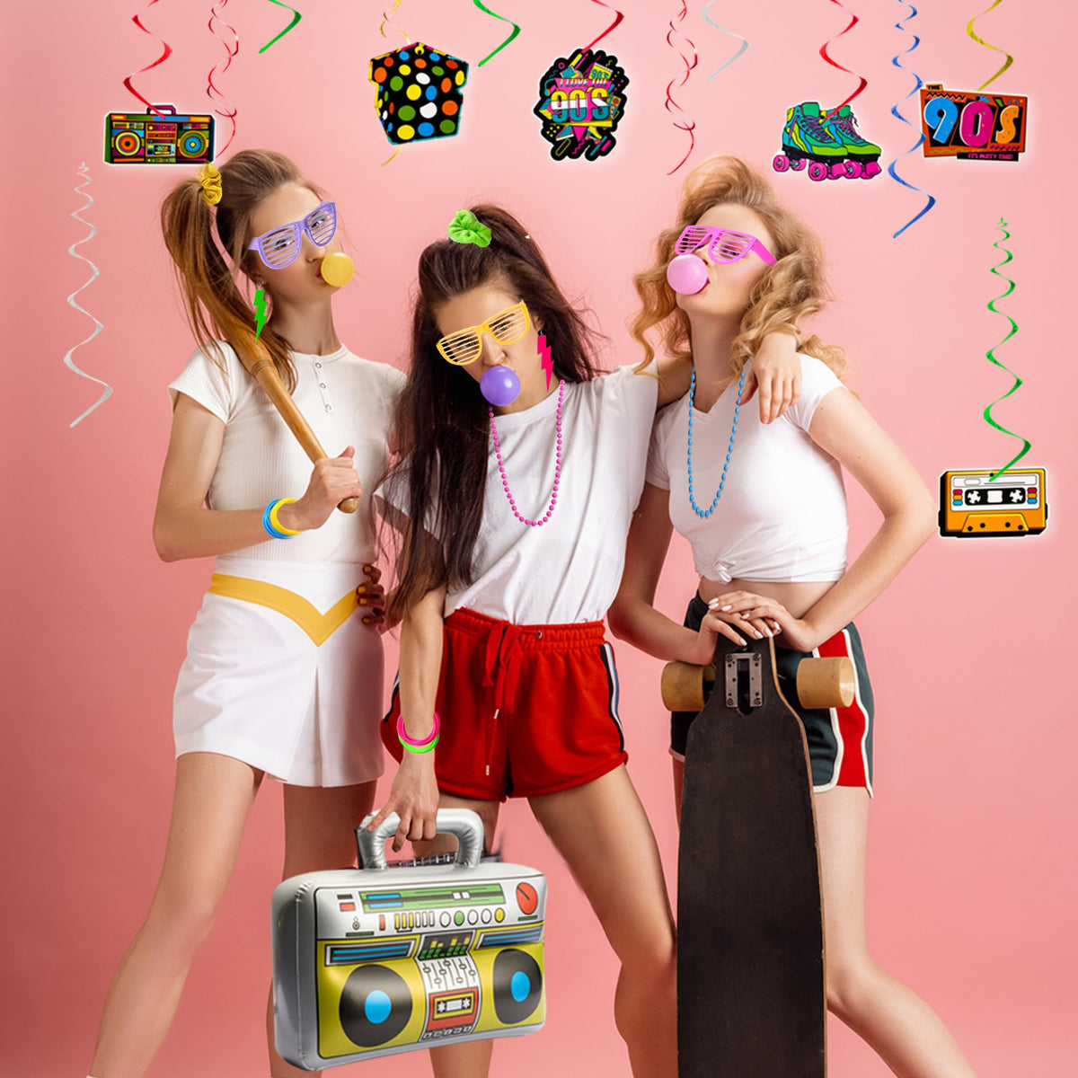 YAROMO 80s 90s Party Favors Birthday Supplies Hip Hop Theme - YAROMO Official Imagery - 3