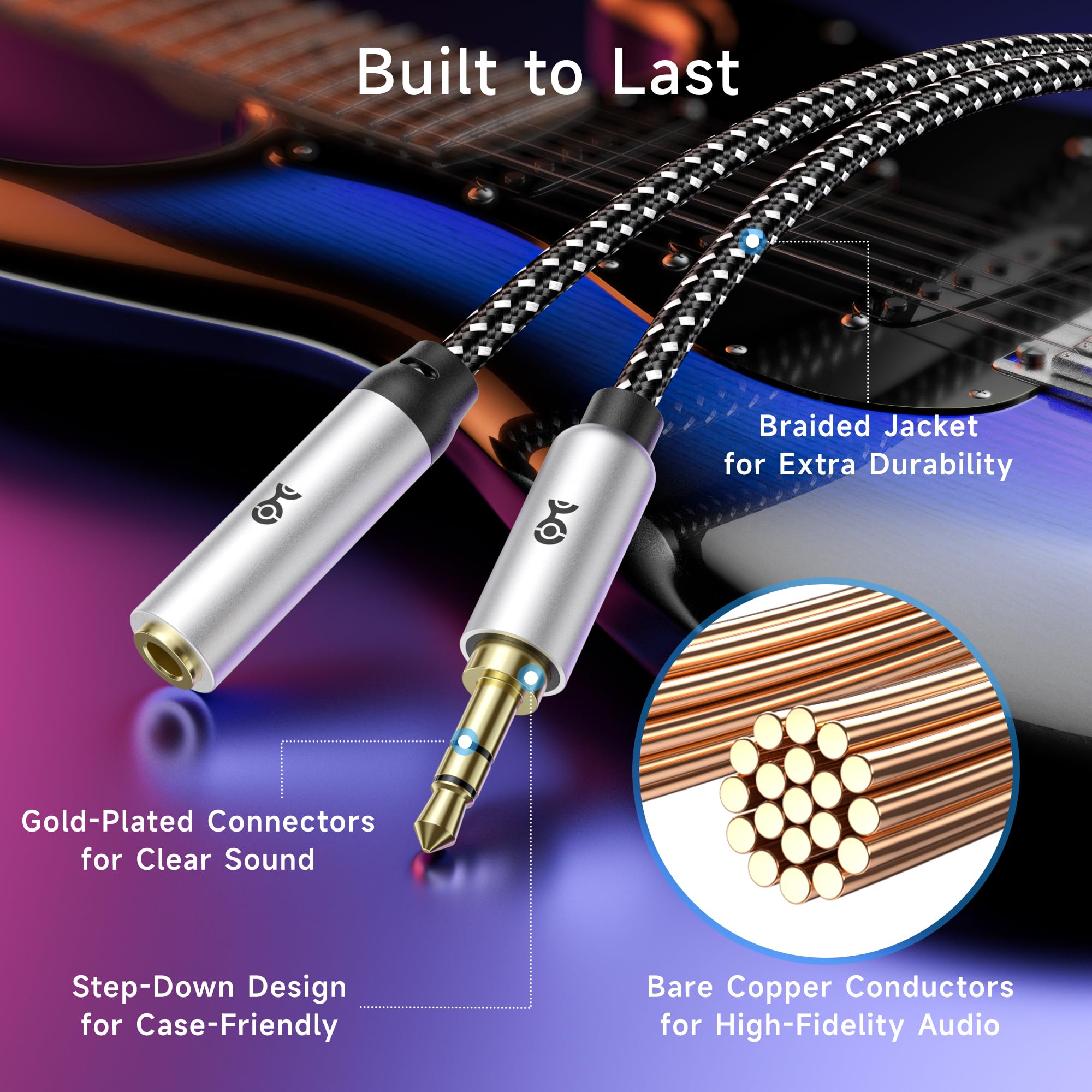 Cable Matters 2-Pack Headphone Extension Cable, 3.5mm Aux Extende by Cable Matters - Angle View 5