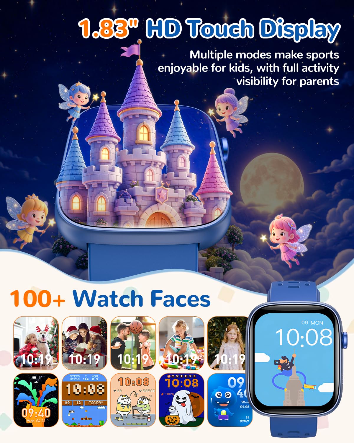 No App Fitness Tracker for Kids Gift Smart Watch Toys with 7 - Sanorum Official Imagery - 8