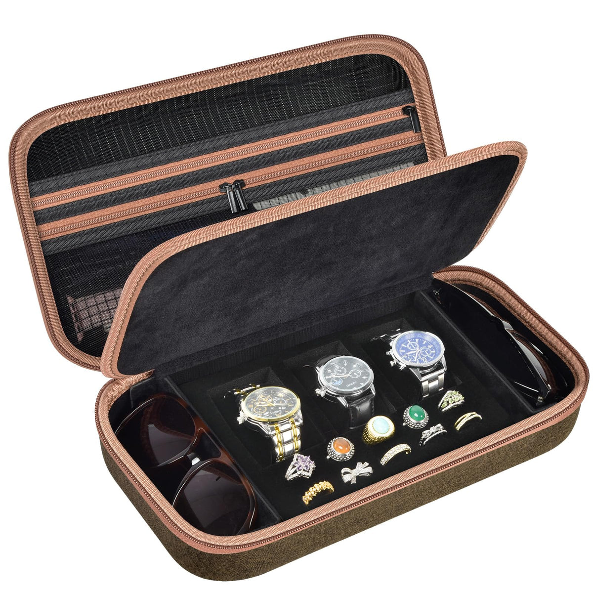 casmilee Watch Travel Case and Jewelry Organizer 3 Watch - casmilee Official Imagery - 2