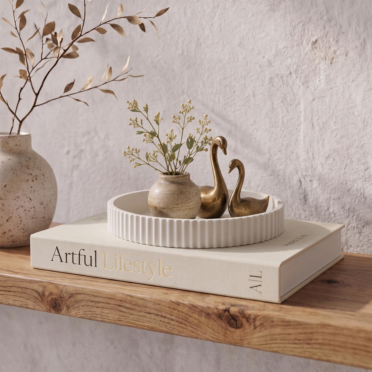 Decorative Concrete Tray Book Decor Set - ZICOTO Official Imagery - 1