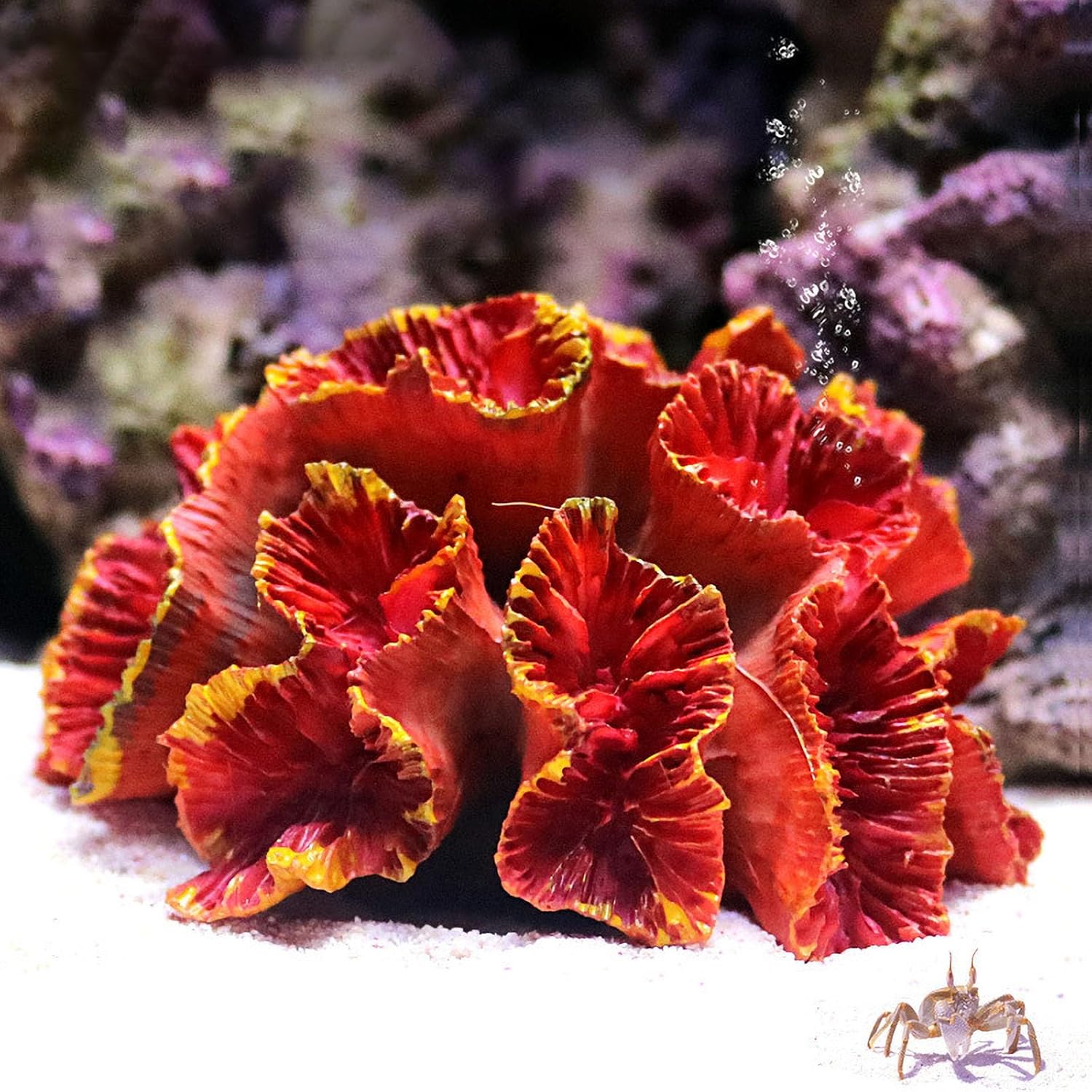 Red Besimple aquarium coral ornament decor with fish tank plants for underwater landscape decoration in fish tanks.