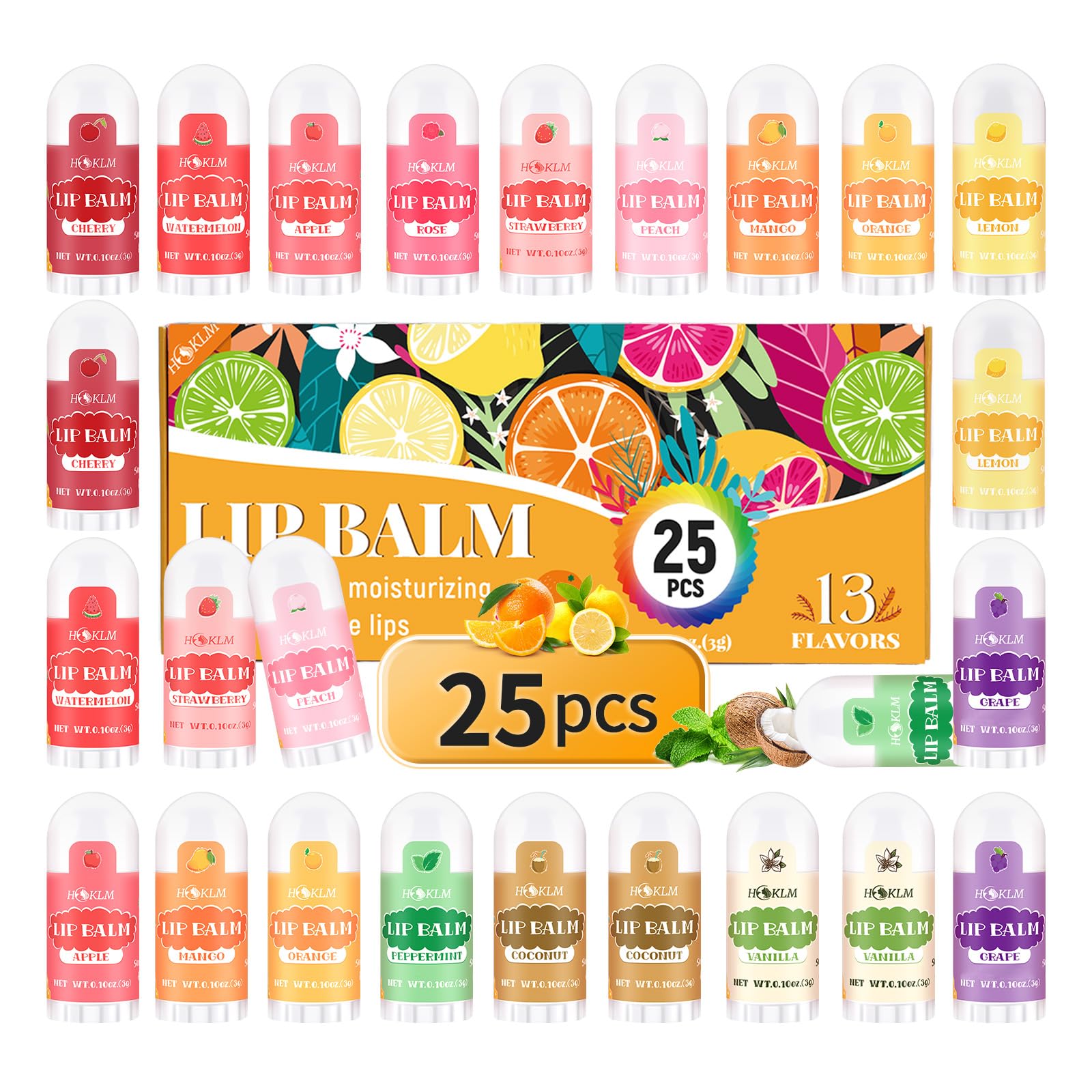 Mini Lip Balm 50 Pcs,Natural Lip Balms with Vitamin E and Coconut Oil - HCKLM Official Product View 8