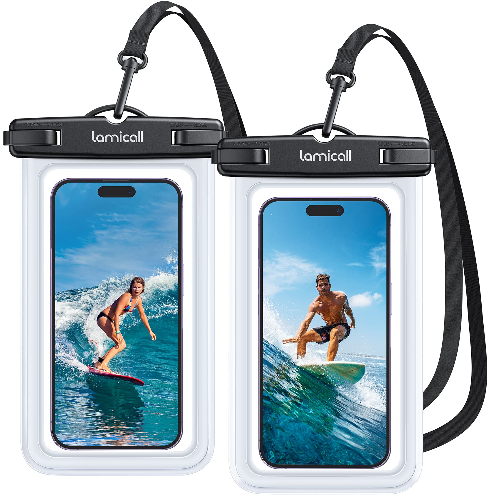 Lamicall Waterproof Phone Pouch, [2 Pack] IPX8 Water Proof Cel... - Lamicall Official Product View 2