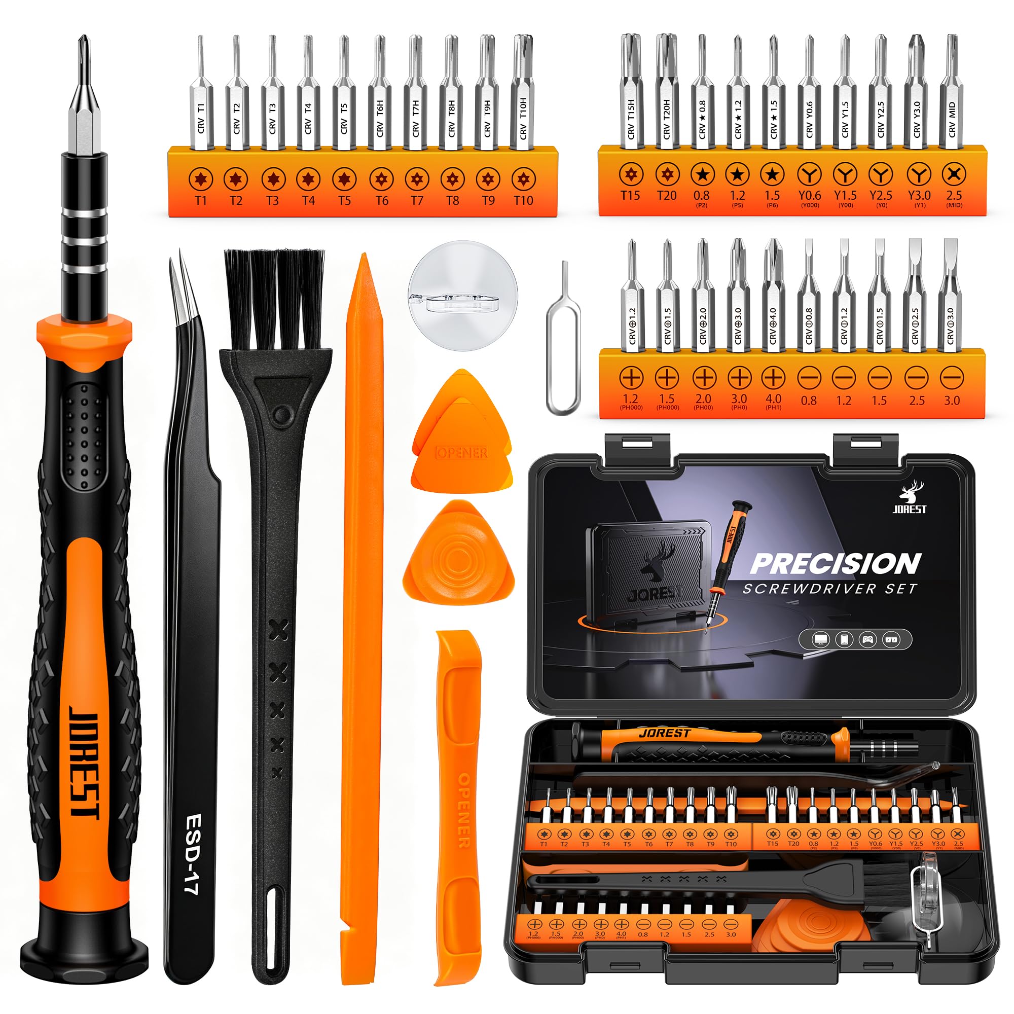 JOREST Small Precision Screwdriver Set with Torx Triwing Phillips by Jorest - Angle View 1