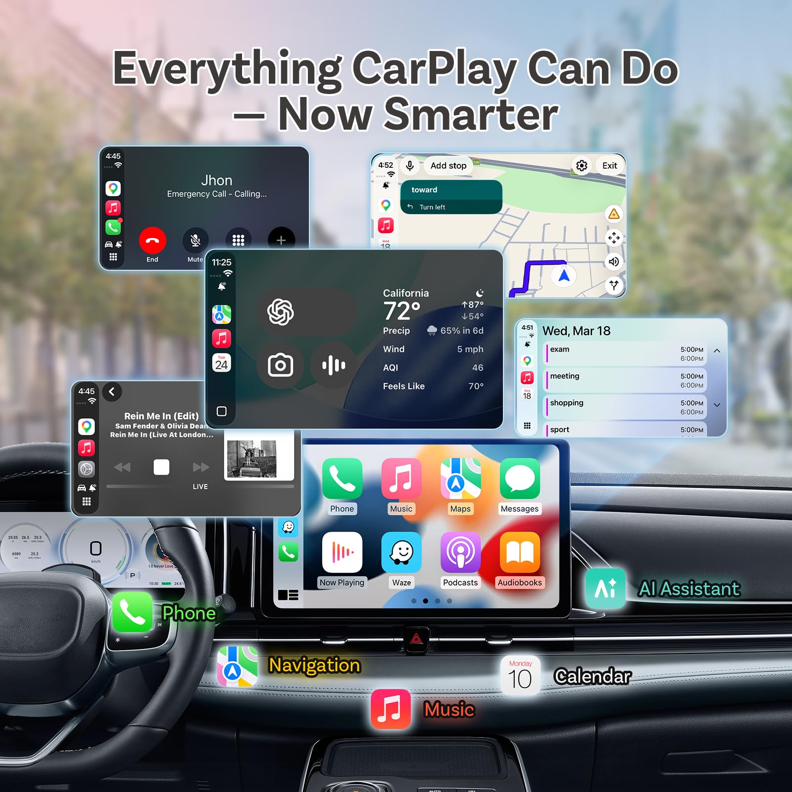 Ottocast Mini Core, 2026 Next-Gen Wireless CarPlay & Android Auto by OTTOCAST - Angle View 6
