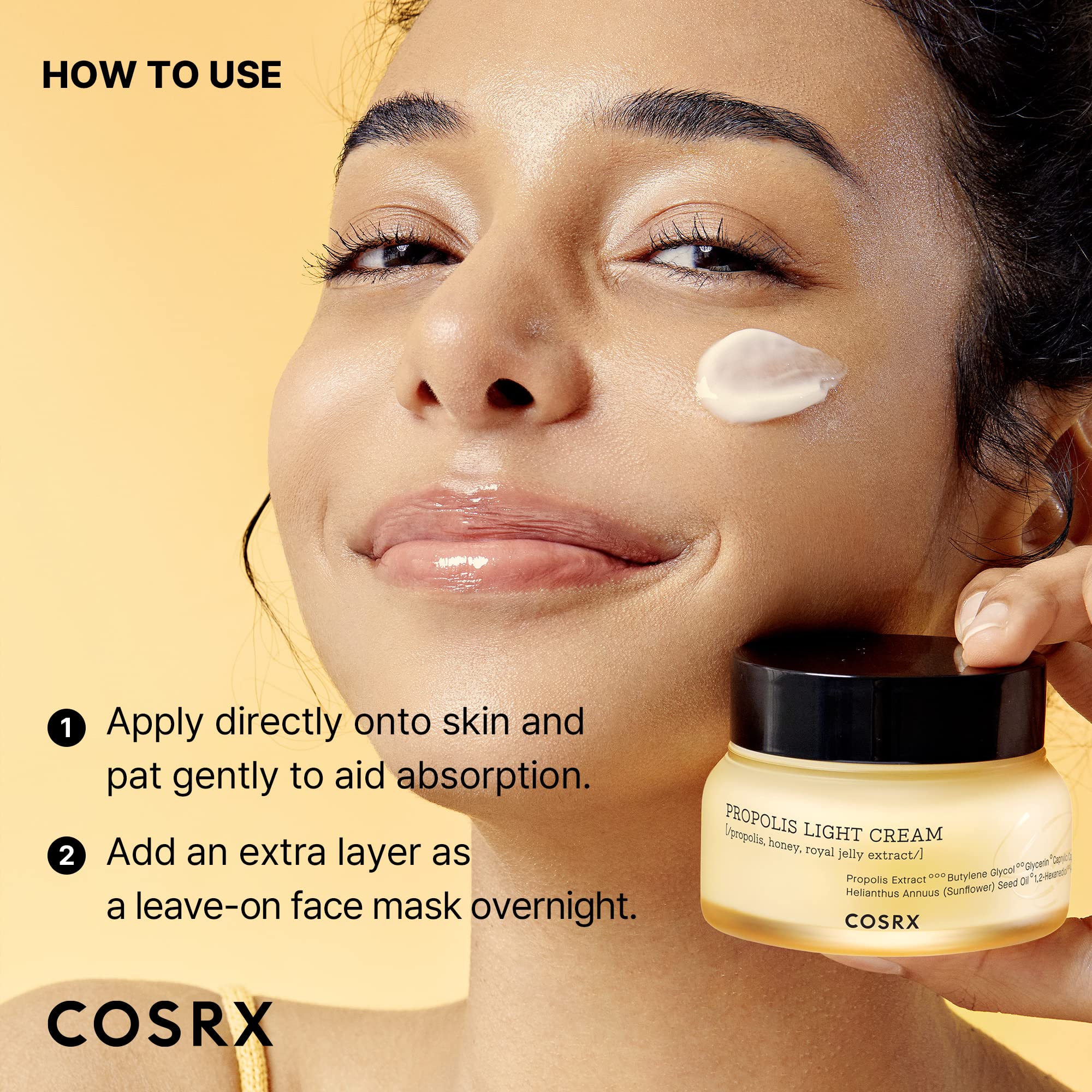 COSRX 64% Propolis Honey Lightweight Cream, Instant Golden Glow,2.19 fl.oz - COSRX Official Product View 7